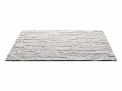 Panel De Pared|Juego de 12 paneles decorativos con efecto ladrillo 3D, revestimiento de pared de poliuretano de 8,6 m², 120 x 60 x 2,5 cm, cuarcita blanca.