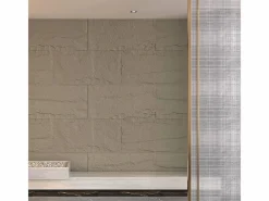 Juego de 10 paneles decorativos con efecto roca 3D, revestimiento de pared de poliuretano de 7,2 m², 120 x 60 x 3 cm, color cemento. Gris