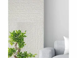 Panel De Pared|Juego de 12 paneles decorativos con efecto piedra rayada 3D, 8,6 m², revestimiento mural de poliuretano, 120 x 60 x 2,5 cm, color alabastro.