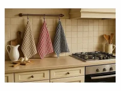 Juego de 6 Paños de Cocina para Manos 100% Algodón Rizo 45x60 cm – Ultra Absorbentes y Lavables a 60° Multicolor
