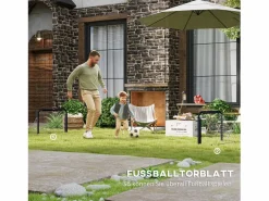 Juego de 2 porterías de fútbol plegables con estructura de metal, para niños y adultos, ideales para jardín, color (90 x 36 x 60 cm) Negro Best