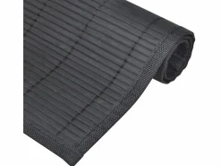 vidaxl Juego de 6 posavasos de bambú hechos a mano, 30 x 45 cm Negro New