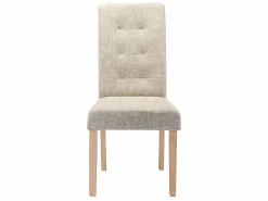 Juego de 6 sillas - Tela beige y Patas de madera natural - VILLOSA^Vente-unique Best