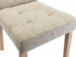 Juego de 6 sillas - Tela beige y Patas de madera natural - VILLOSA^Vente-unique Best