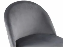 Vente-unique Sillas Y Lotes De Sillas|Juego de 6 sillas - Terciopelo y metal negro mate - . MELBOURNE