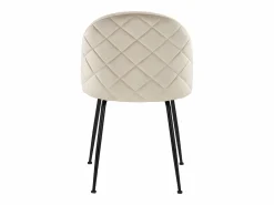 Vente-unique Juego de 2 sillas - Terciopelo y metal negro mate - . MELBOURNE Beige Clearance