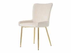 Merax Sillas Y Lotes De Sillas|Juego de 2 sillas de comedor de terciopelo - 85 x 58 x 47 cm - Silla de salón de lujo - Cuatro patas de metal dorado -