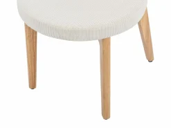 Vente-unique Sillas Y Lotes De Sillas|Juego de 2 sillas de pana y madera de caucho - - TORIEL