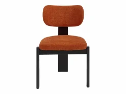 Vente-unique Sillas Y Lotes De Sillas|Juego de 2 sillas de tela bouclé y madera de hevea negra - - WILANA