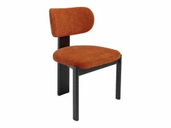Vente-unique Sillas Y Lotes De Sillas|Juego de 2 sillas de tela bouclé y madera de hevea negra - - WILANA