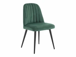 Juego de 6 sillas ELEANA - Terciopelo y metal negro - Verde^Vente-unique Online