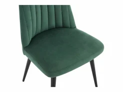 Juego de 6 sillas ELEANA - Terciopelo y metal negro - Verde^Vente-unique Online