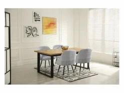 Juego de 2 sillas tapizadas "Harmony" - 54 x 57 x 90 cm - Beige^Habitat et jardin New