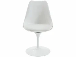 Vente-unique Juego de 6 sillas Tulip - Polipropileno, tela y acero - - XAFY Blanco