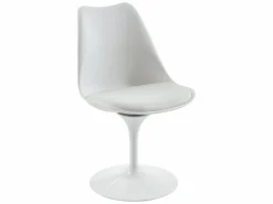 Vente-unique Juego de 6 sillas Tulip - Polipropileno, tela y acero - - XAFY Blanco