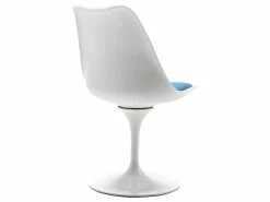 Vente-unique Sillas Y Lotes De Sillas|Juego de 2 sillas Tulip - Polipropileno, Tela y Acero - Azul y Blanco - XAFY
