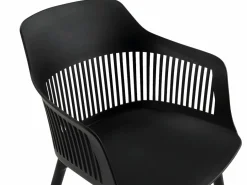 MYLIA Juego de 2 sillones de jardín de polipropileno - - SOHO Negro Clearance