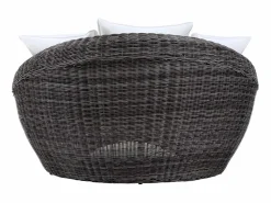 MYLIA Juego de 2 sillones de jardín de resina trenzada - WHITEHEAVEN Gris Outlet