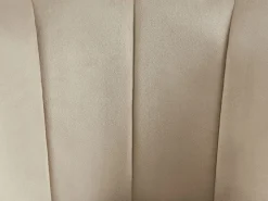 Vente-unique Juego de 2 taburetes de bar de terciopelo y metal - - ELIRAM Beige Outlet
