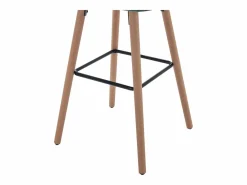 Juego de 2 taburetes de bar de terciopelo y metal efecto madera de haya - Verde oscuro - ELEANA^Vente-unique Online