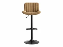 Juego de 2 taburetes de bar de terciopelo marrón, giratorios y regulables en altura^OKWISH Sale