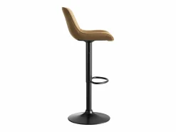 Juego de 2 taburetes de bar de terciopelo marrón, giratorios y regulables en altura^OKWISH Sale