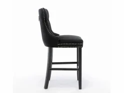 Muebles De Bar|Taburete Alto|Juego de 2 taburetes de bar - Taburetes de bar con respaldo acolchado y capitoné - Terciopelo