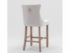 Muebles De Bar|Taburete Alto|Juego de 2 taburetes de bar - Taburetes de bar con respaldo acolchado y capitoné - Terciopelo