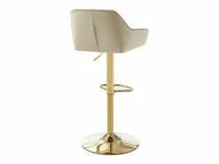 Juego de 2 taburetes de bar en terciopelo y metal dorado - Altura ajustable - - TAVOA^Vente-unique Hot