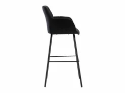 Vente-unique Muebles De Bar|Taburete Alto|Juego de 2 taburetes de bar de terciopelo y metal - - PEGA