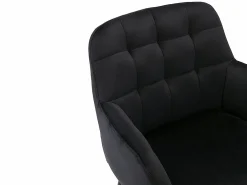 Vente-unique Muebles De Bar|Taburete Alto|Juego de 2 taburetes de bar de terciopelo y metal - - PEGA