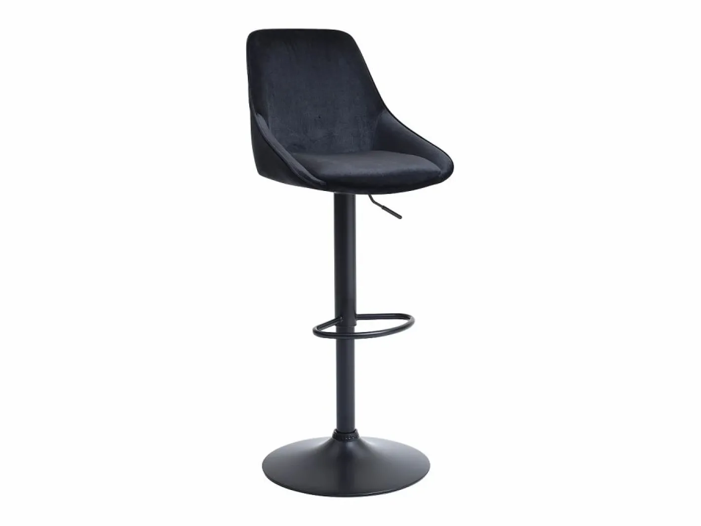 Juego de 2 taburetes de bar de pana y metal - Altura ajustable - - MASURIE^Vente-unique Outlet