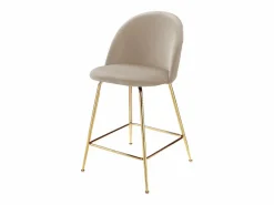 Juego de 2 taburetes de bar - Terciopelo y metal dorado - - MELBOURNE^Vente-unique Sale