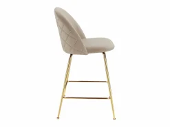 Juego de 2 taburetes de bar - Terciopelo y metal dorado - - MELBOURNE^Vente-unique Sale