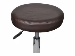 Juego de 2 taburetes de oficina Marrón 35,5x84 cm Piel sintética^ Outlet