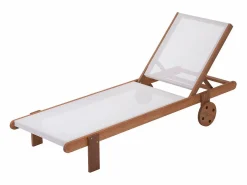 Habitat et jardin Juego de 2 tumbonas en madera exótica Saïgon - "Maple" - Marrón claro Beige