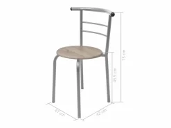 vidaxl Mesa Alta|Juego de barra de desayuno MDF