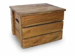 Baúl Y Arcón|Juego de cajas de almacenaje 2 pzas madera maciza reciclada ES811655