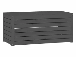 vidaxl Juego de cajas de jardín 4 piezas madera maciza de pino Gris Discount