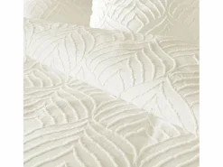 Douceur d'intérieur Juego de Cama 3 Piezas "Heltie" 240x220cm Microfibra Tufted Suave y Transpirable Marfil Best