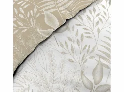 Douceur d'intérieur Ropa De Cama|Juego De Sábanas|Juego de cama Cassia 260x240 cm 100% algodón reversible taupe con 2 fundas 63x63 cm, tejido 57 hilos/cm², certificado Oeko-Tex