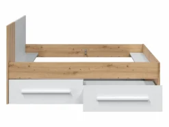 Dormitorio Completo|Juego de Cama con Cabecero y Dos Cajones en melamina Color - Longitud 196 x Profundidad 97 x Altura 77 cm
