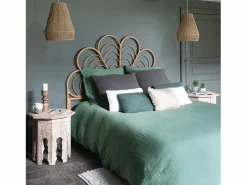 Juego de cama de gasa de algodón liso 240 x 220 cm^Atmosphera Outlet