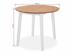 vidaxl Mesa Alta|Juego de comedor de MDF y madera de caucho 5 piezas