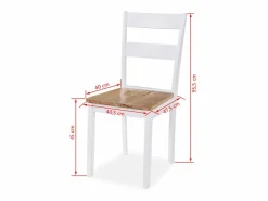 vidaxl Mesa Alta|Juego de comedor de MDF y madera de caucho 5 piezas