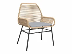 Clicnbuy Juego de comedor jardín 5 piezas cojines ratán sintético marrón Marru00f3n Clearance
