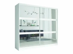 Meublorama Dormitorio Completo|Juego de dormitorio NOFI - Cama de 160x200 cm con somier, 2 cajones, mesitas de noche, armario y cómoda -