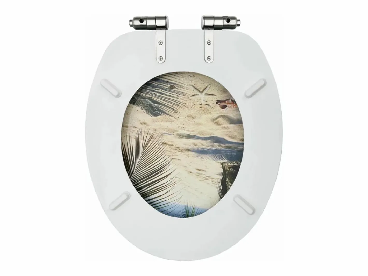 Juego de dos asientos de inodoro con tapa de cierre suave MDF color playa 02_0002984^Helloshop26