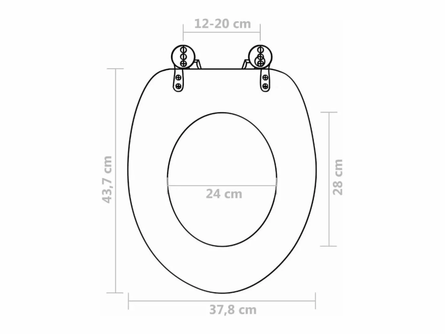 Juego de dos asientos de inodoro con tapa de cierre suave MDF color playa 02_0002984^Helloshop26