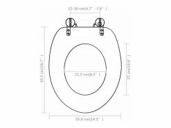 Juego de dos asientos de inodoro con tapa de MDF 02_0002944^Helloshop26 Outlet